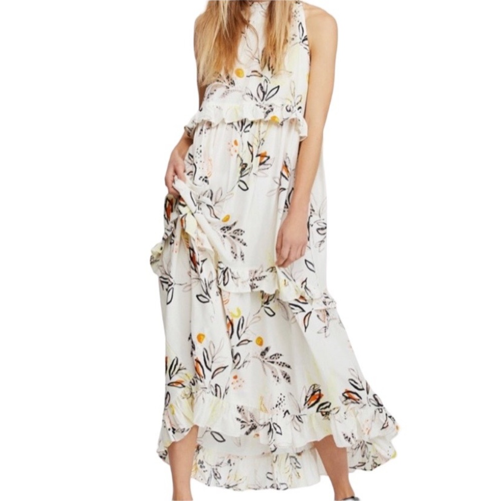 Free People Anita Printed Maxi Dress XS NWT